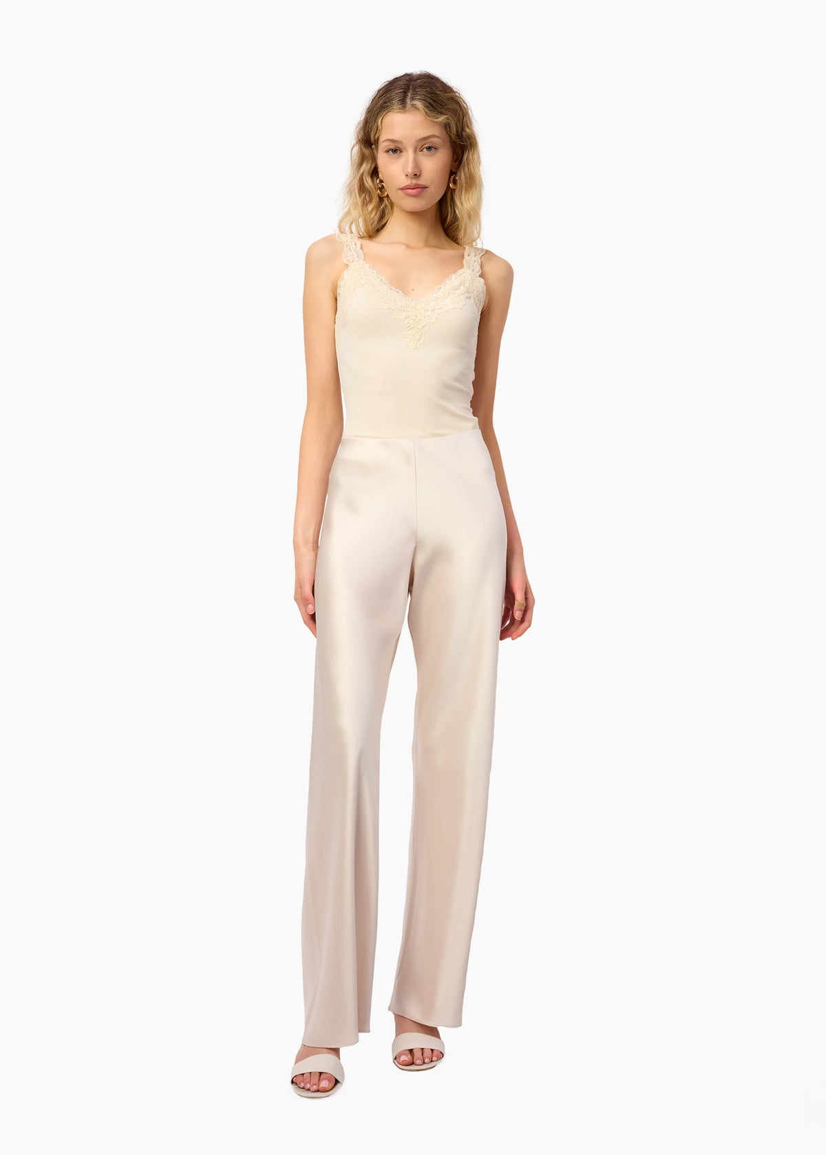 Cami NYC | Hudson High Rise Wide Leg Pant in Ceramic