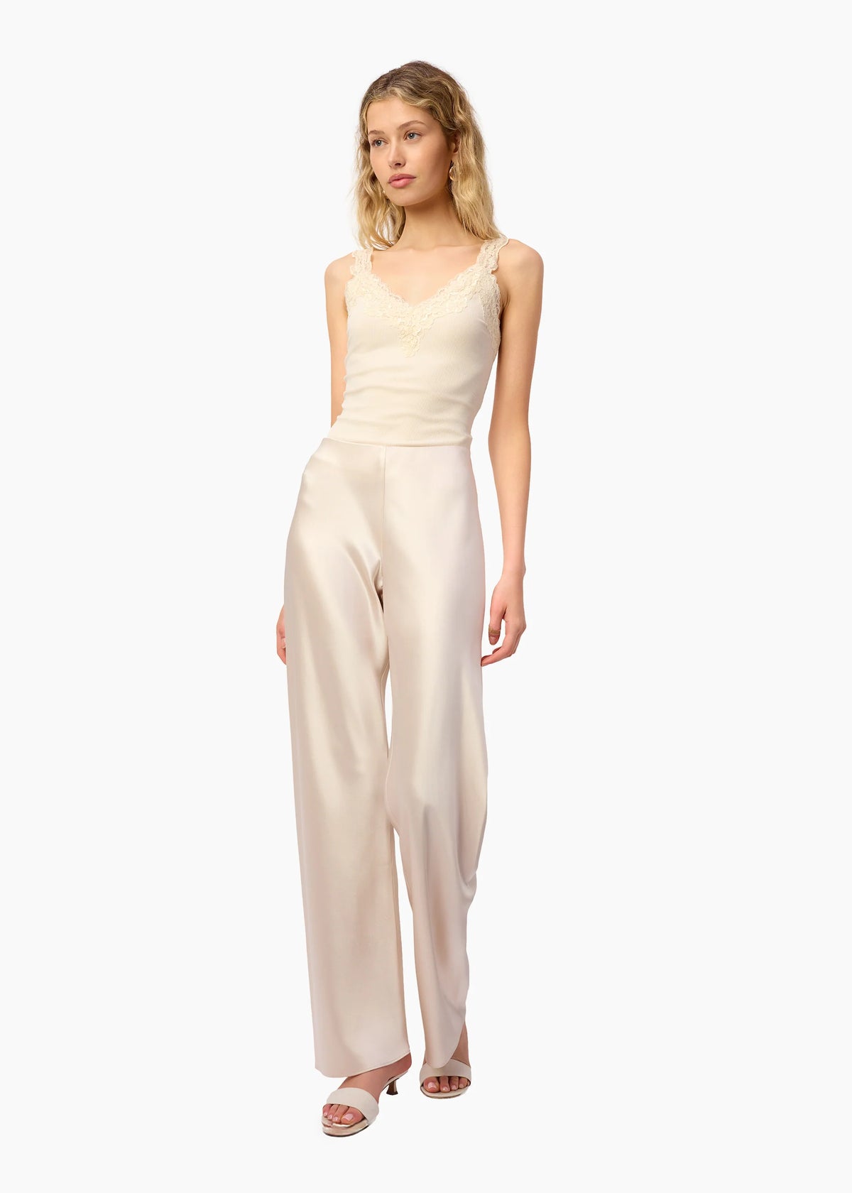 Cami NYC | Hudson High Rise Wide Leg Pant in Ceramic