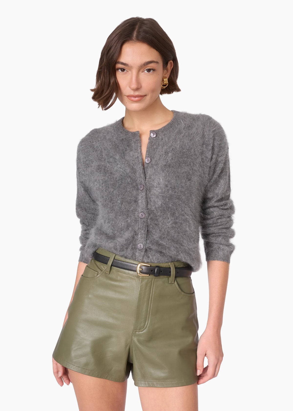 Cami NYC | Benning Cashmere Cardigan in Coal