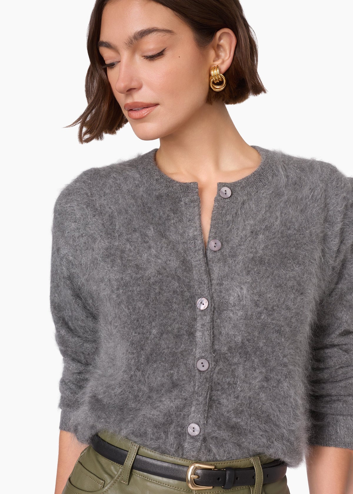 Cami NYC | Benning Cashmere Cardigan in Coal