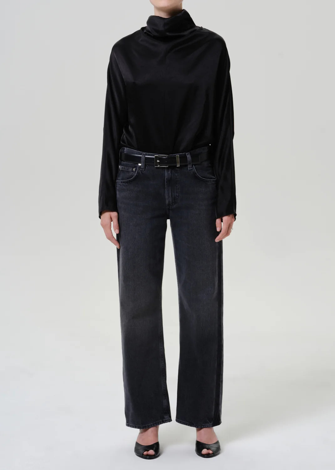 COH | Lindz Low Rise Easy Straight with Tuxedo Stripe in Kuro