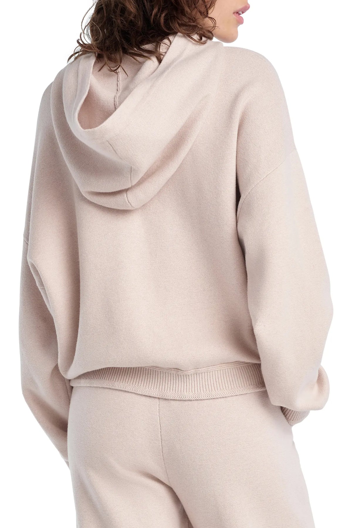Favorite Daughter | The Staying In Cotton & Cashmere Hoodie in Blush Pink