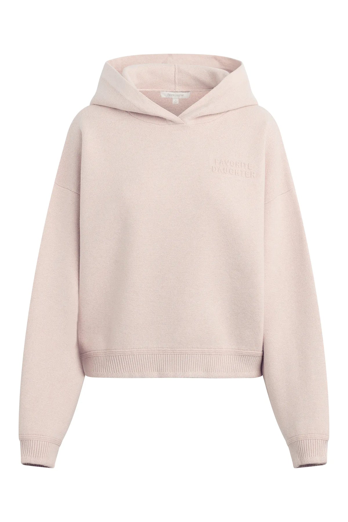 Favorite Daughter | The Staying In Cotton & Cashmere Hoodie in Blush Pink