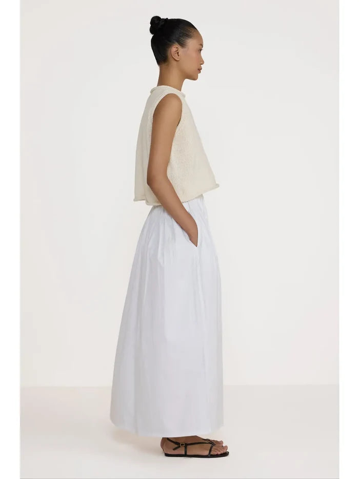 LAUDE | Cropped Knit Tank in Ivory