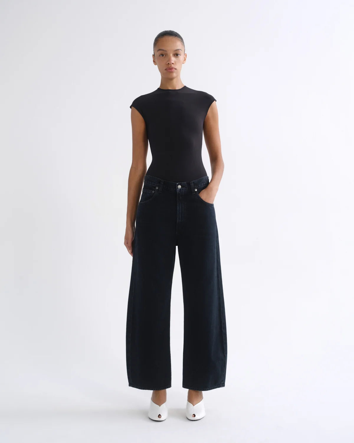 AGOLDE | Low Curve Crop Jean in Crushed