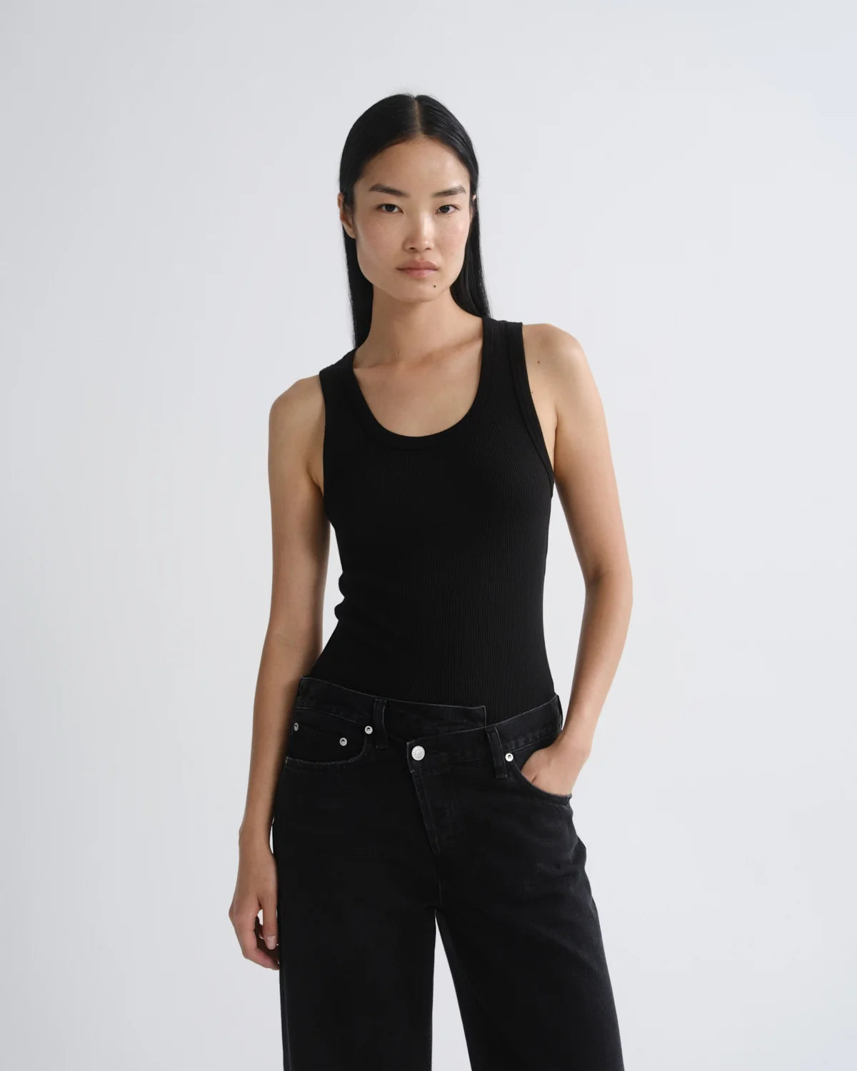 AGOLDE | Poppy Tank in Black