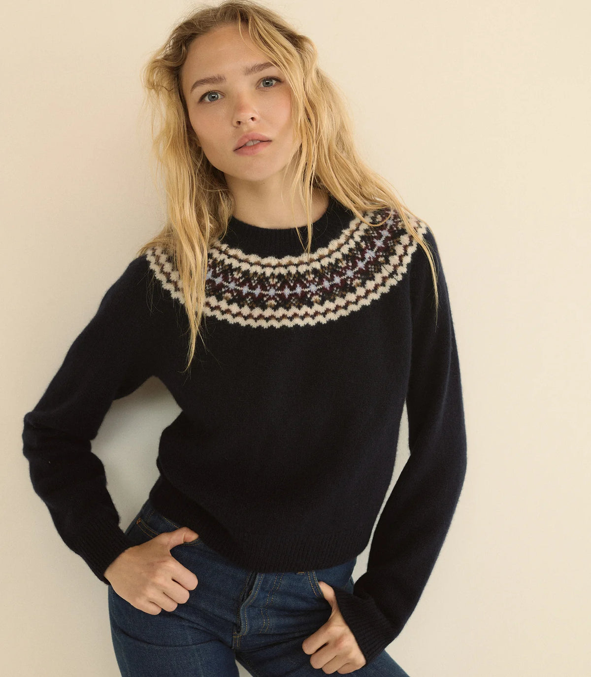 DÔEN | Boniface Cashmere Sweater in Navy
