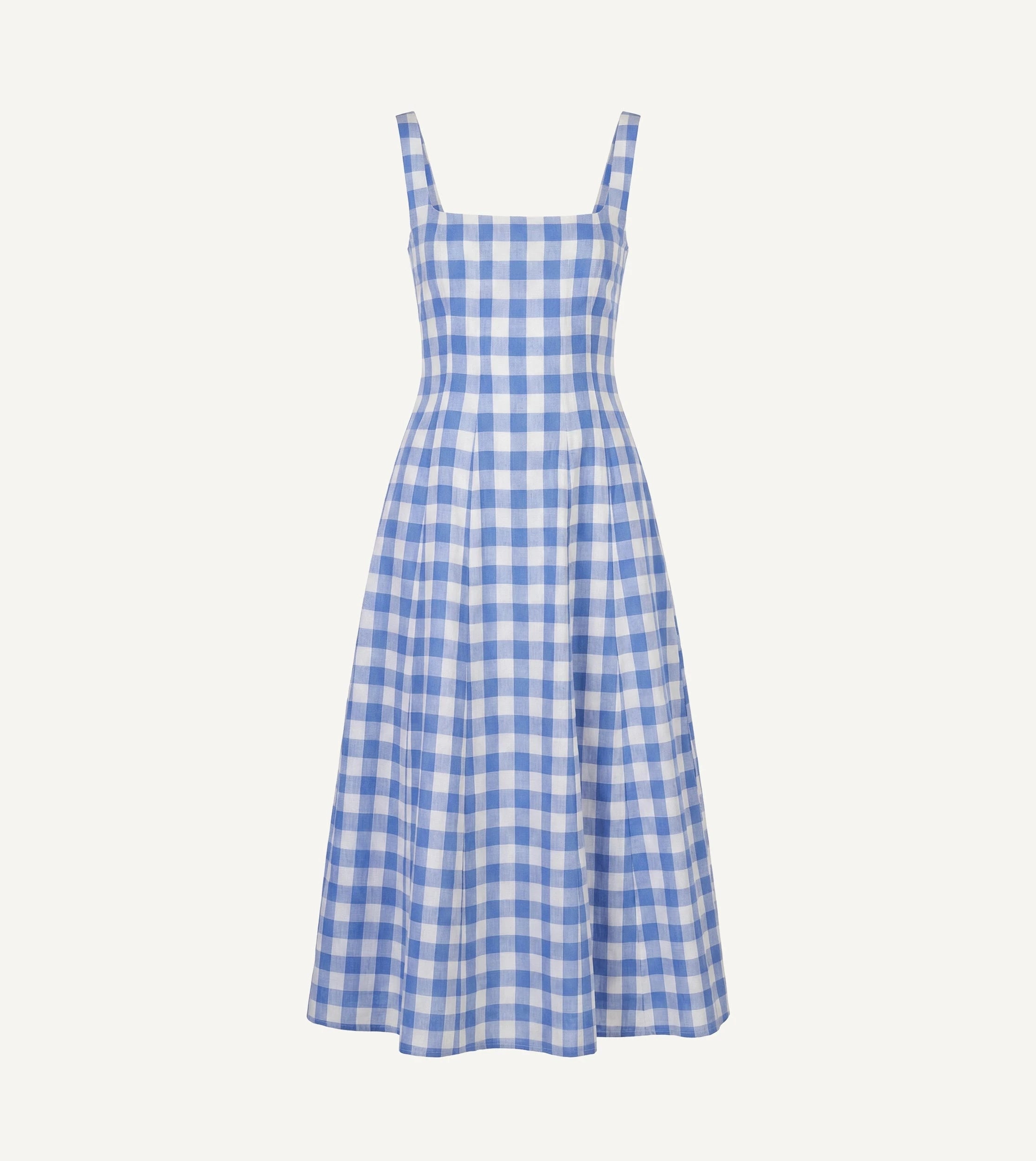 Cleobella | Ardena Ankle Dress in Blue Bonnet Gingham