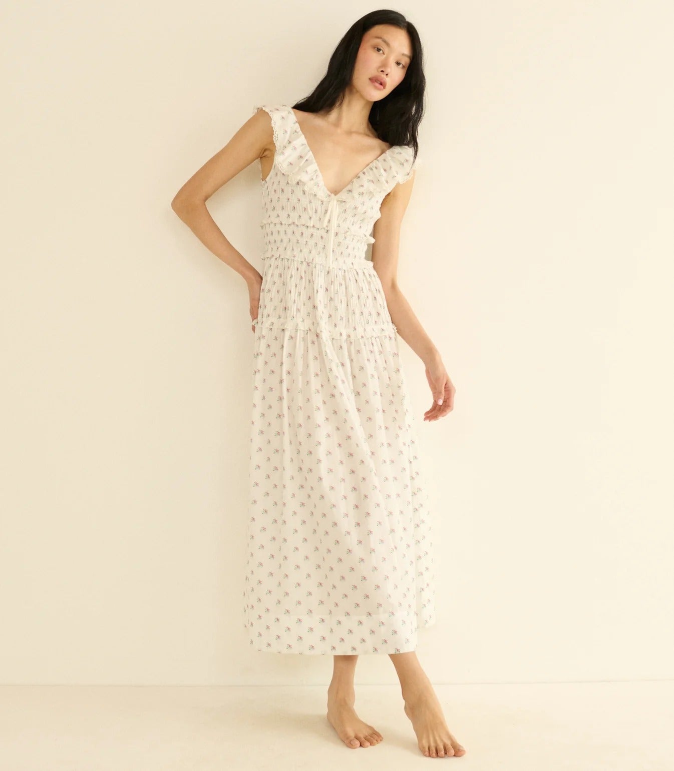 DÔEN | Sorina Dress in Petit Posy Calico
