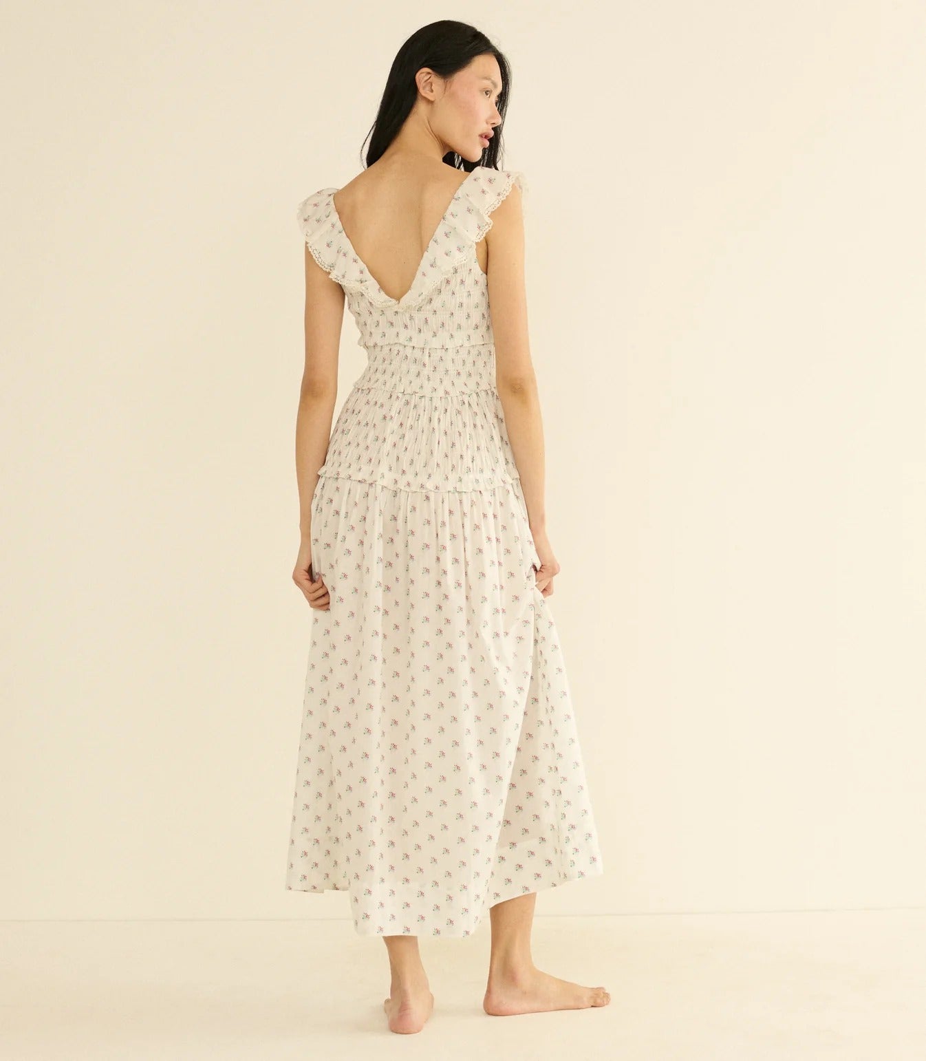 DÔEN | Sorina Dress in Petit Posy Calico