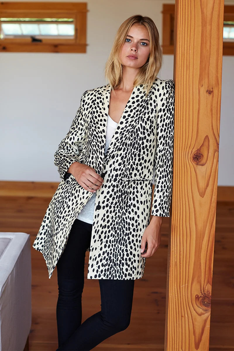 Emerson Fry | Wingtip Coat 2 in Leopard Linen