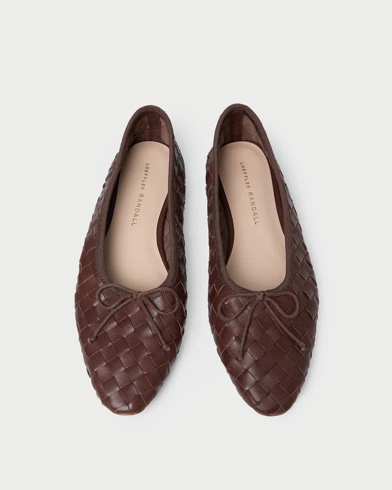 Loeffler Randall | Landry Chocolate Woven Ballet Flat