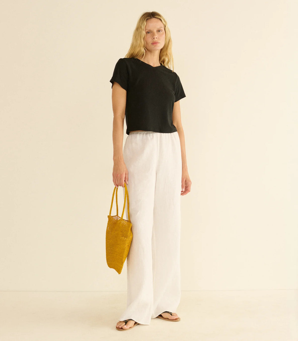 DÔEN | Lavon Linen Pant in Salt