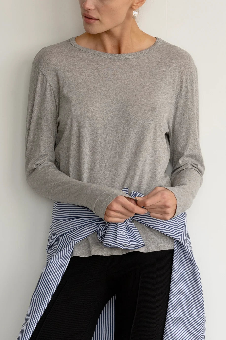 DONNI. | The Jersey Long Sleeve in Heather Grey