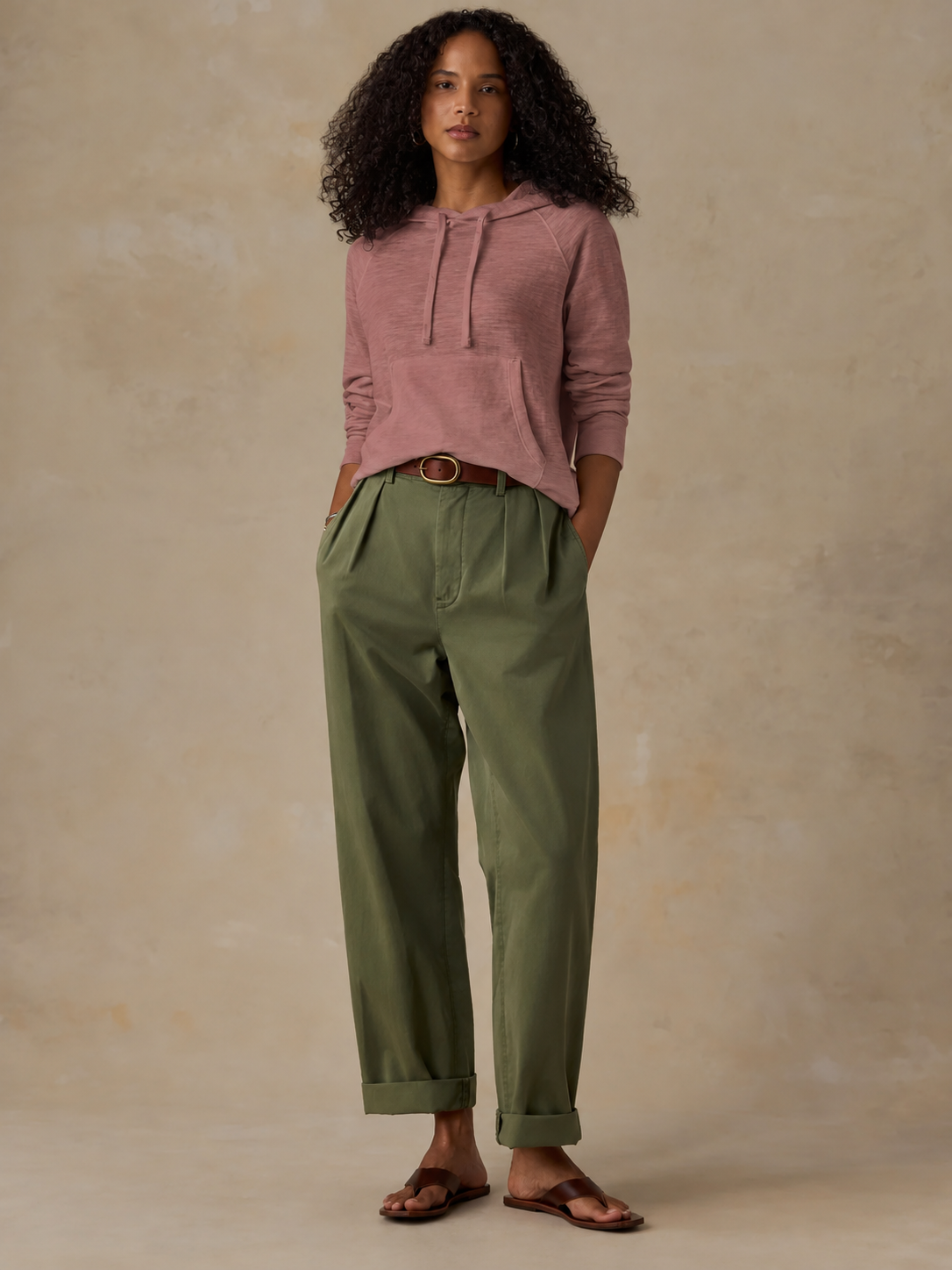 Faherty | Sunwashed Organic Hoodie in Nostalgia Rose