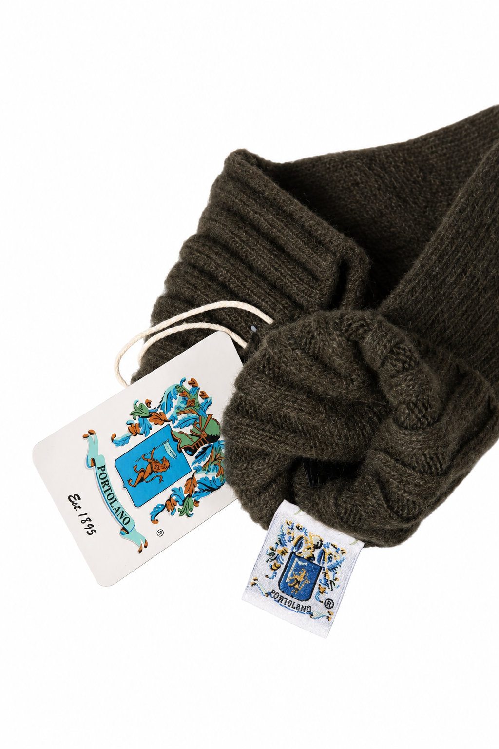 Portolano | Cashmere Gloves in Army Green