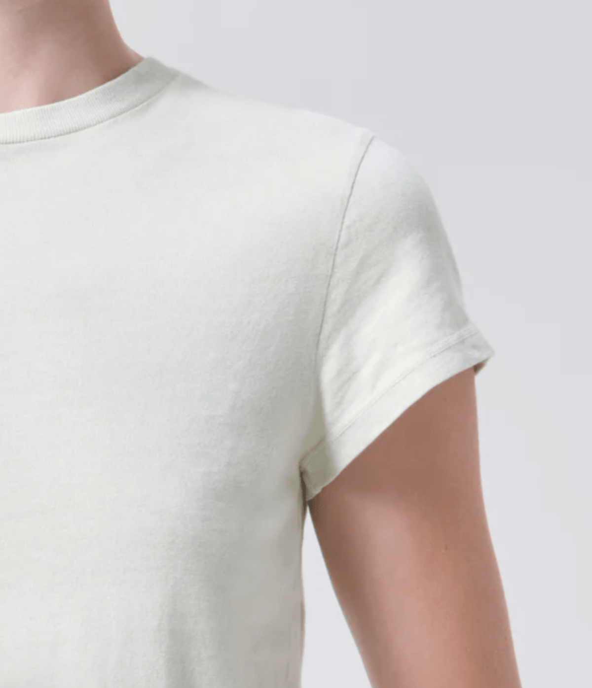 AGOLDE | Adine Shrunken Tee in Mint Cream