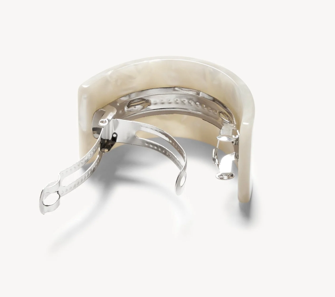 Machete | French Pony Barrette in White Shell