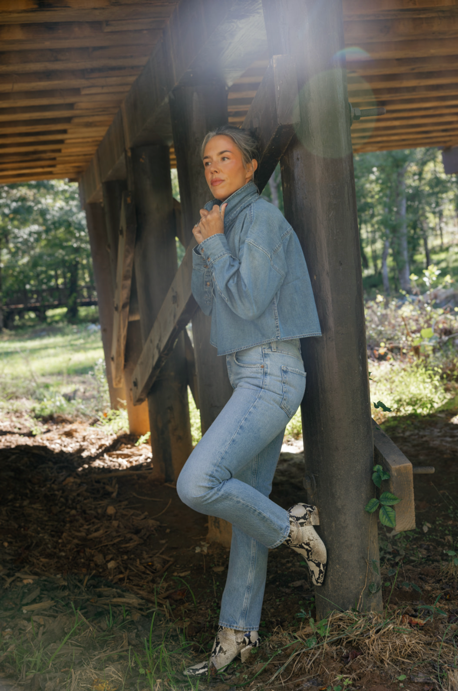 Favorite Daughter | Cropped Ex Boyfriend Shirt in GOA
