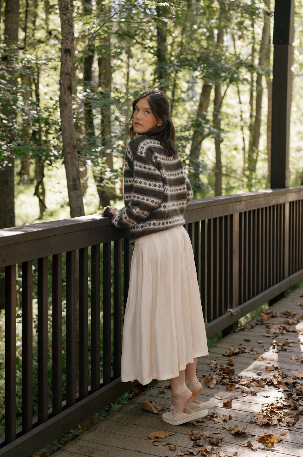 Emerson Fry | Atelier Pleated Maxi Skirt in Arctic Wolf