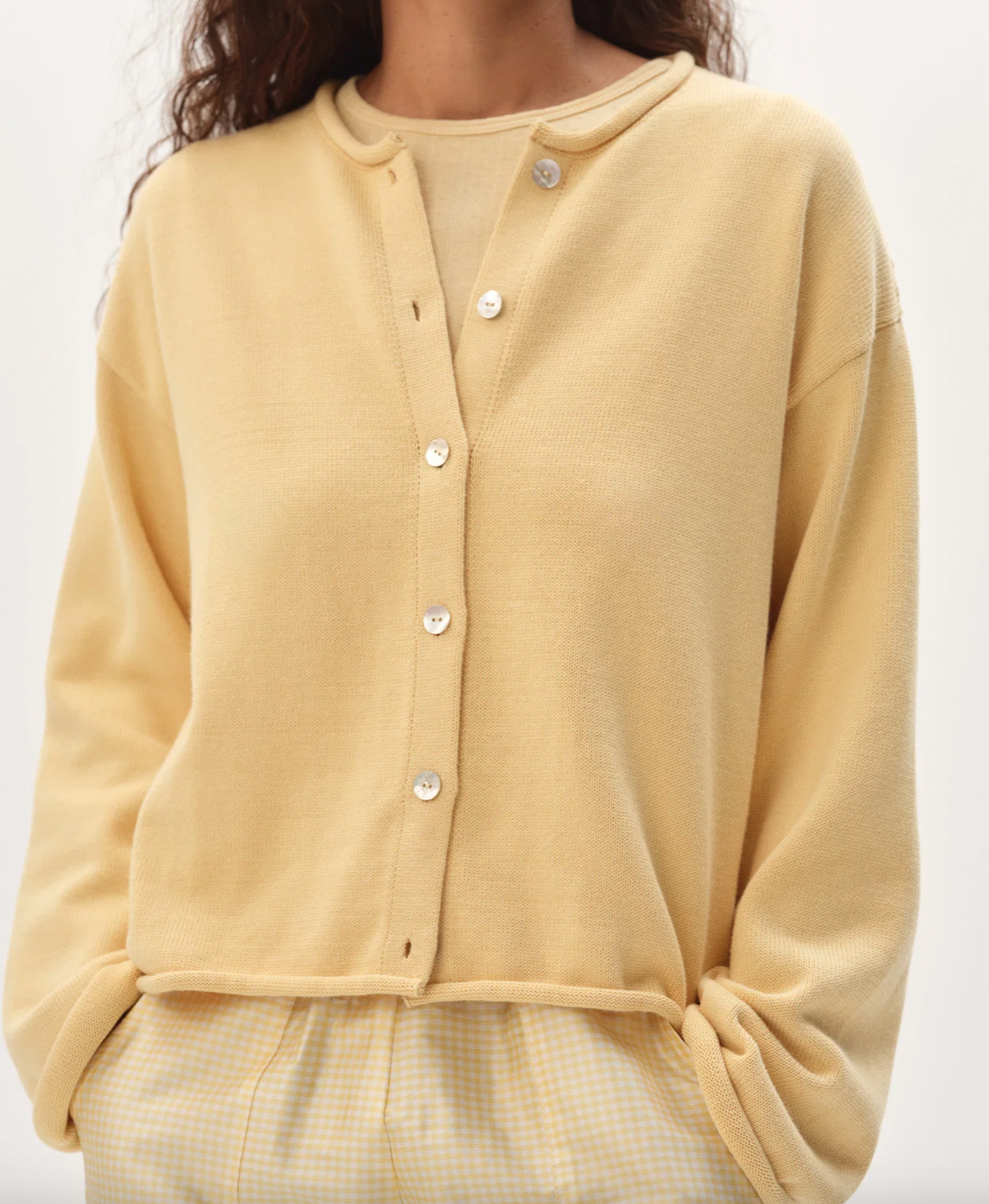 DONNI. | The Cotton Knit Roll Cardigan