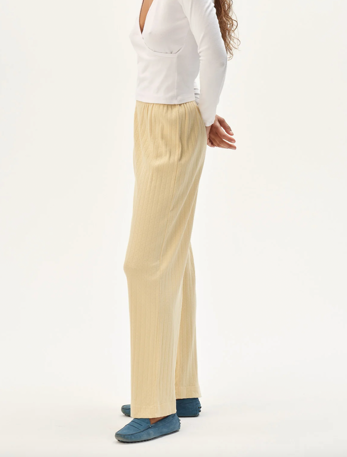 DONNI. | The Pointelle Simple Crop Pant