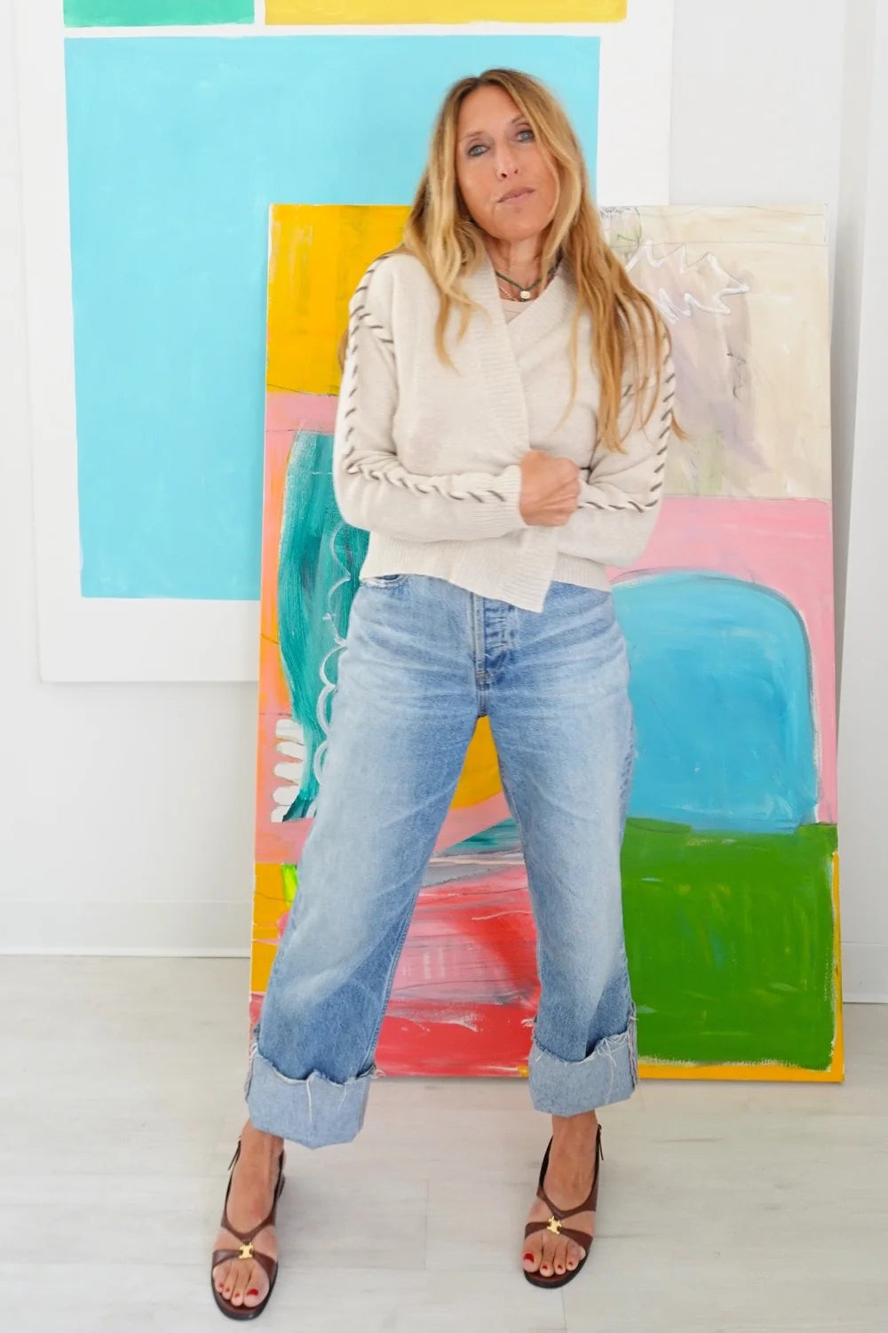 Kerri Rosenthal | Sienna Cashmere Cardigan in Natural