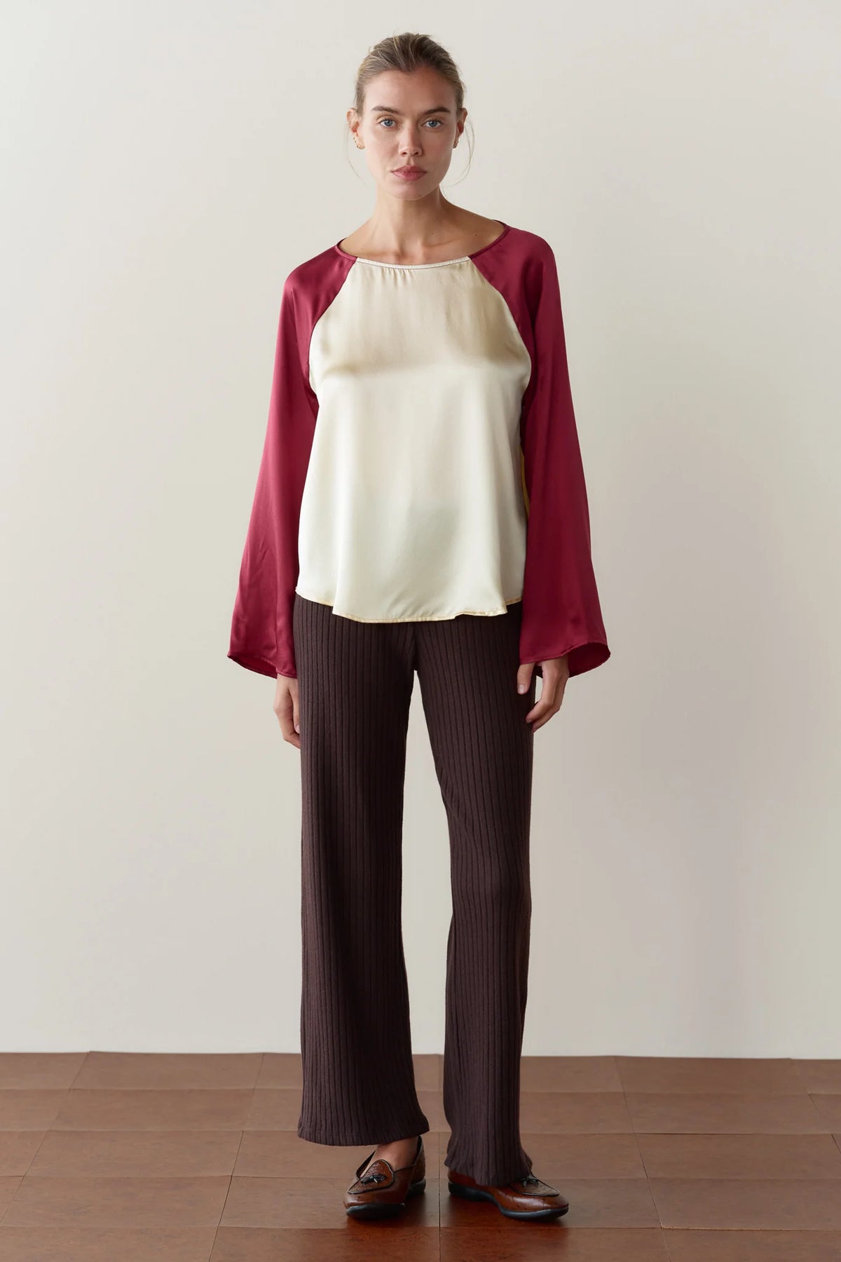 DONNI. | The Sweater Rib Simple Pant in Espresso