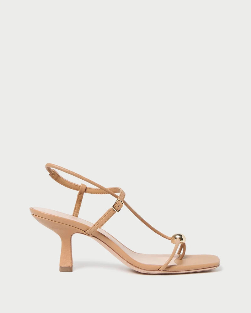 Loeffler Randall | Triana Dune Leather Mid-Heel Sandal