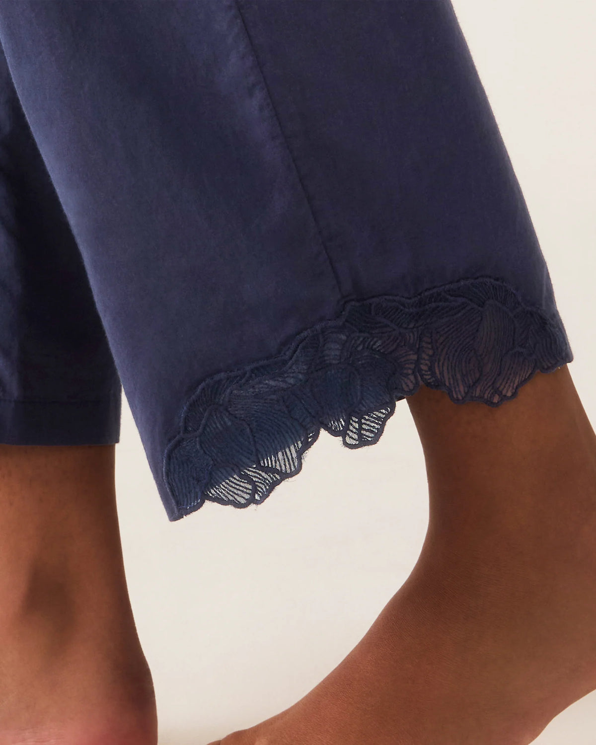 Petite Plume | Women's Voile Fleur Cami Pant Set in Navy