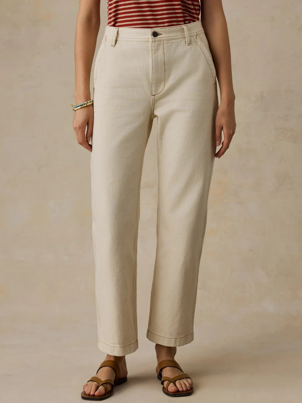 Faherty | Driftwood Denim Pant in Almond Milk