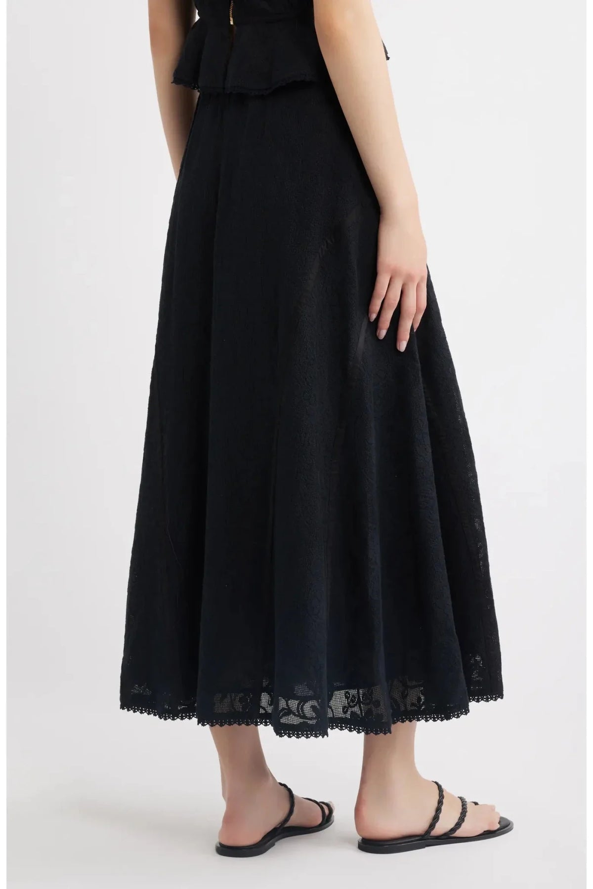 Cleobella | Gossamer Midi Skirt in Black