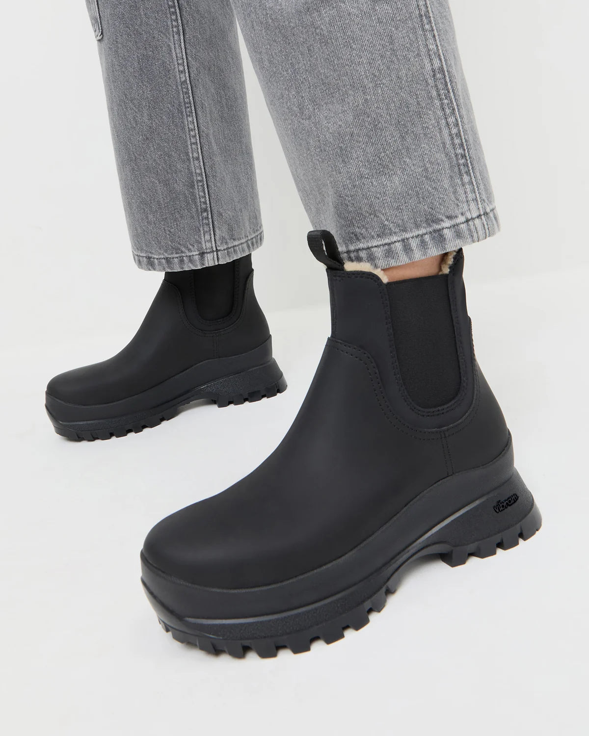 Loeffler Randall | Tara Black Shearling-Lined Boot