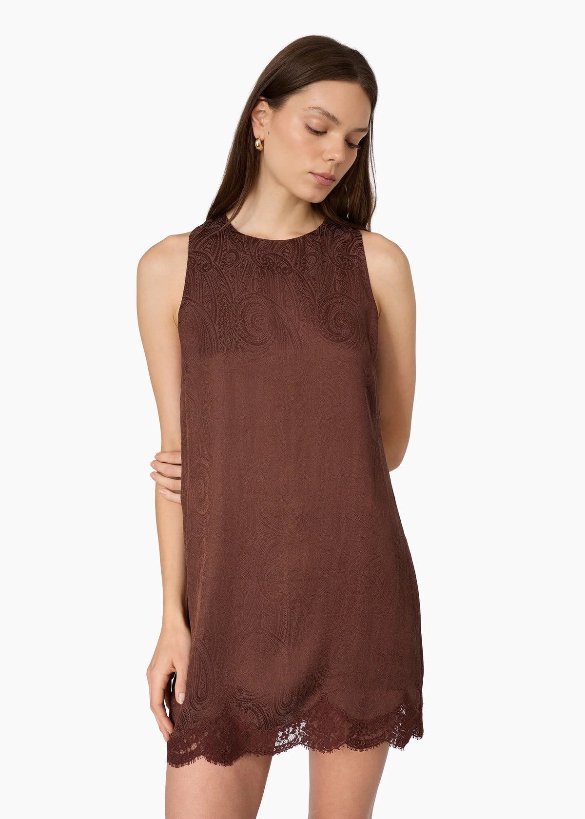 Cami NYC | Ingram Jacquard Shift Dress in Umber