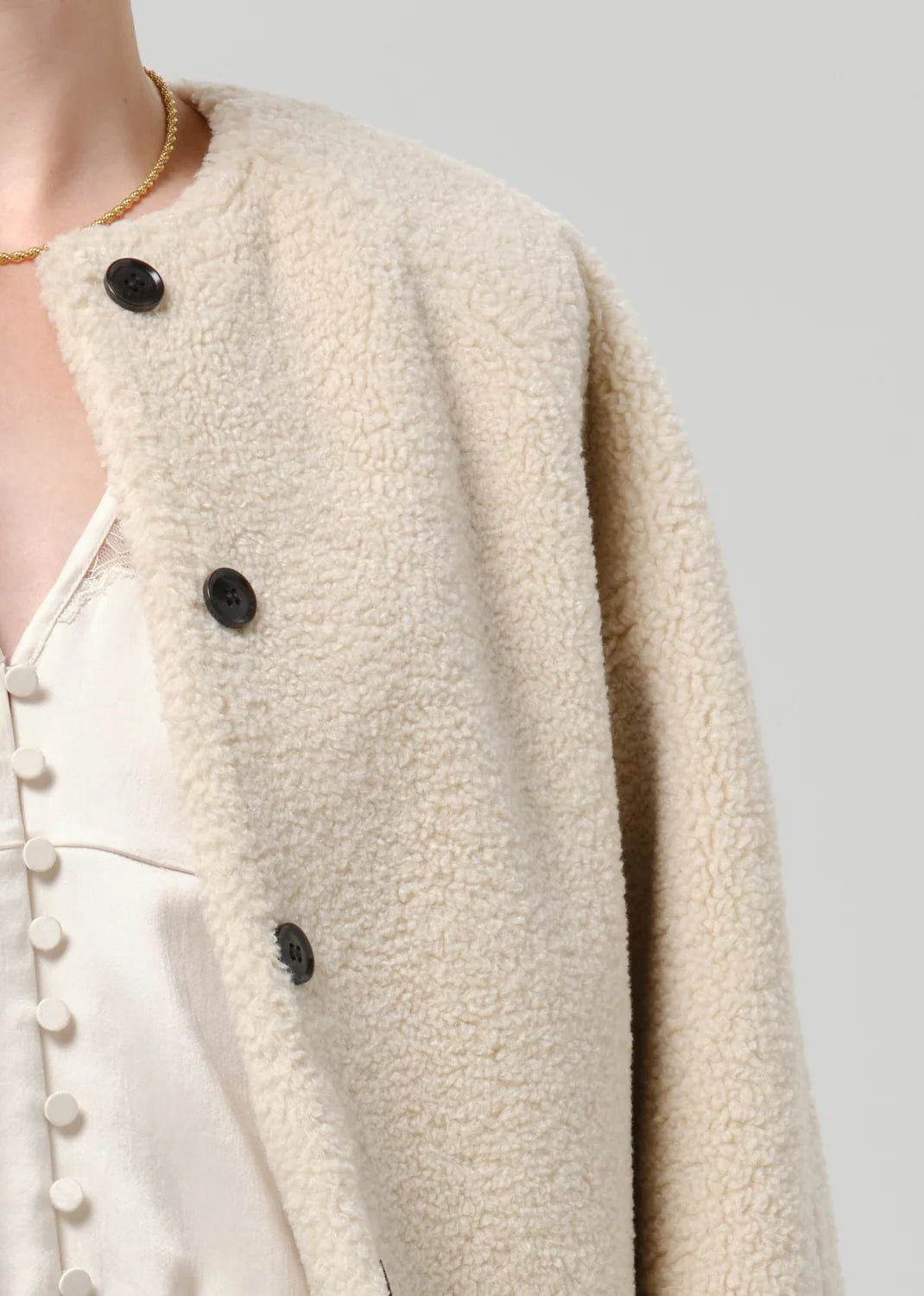 COH | Sherpa Boucle Indoor Bomber in Cozy