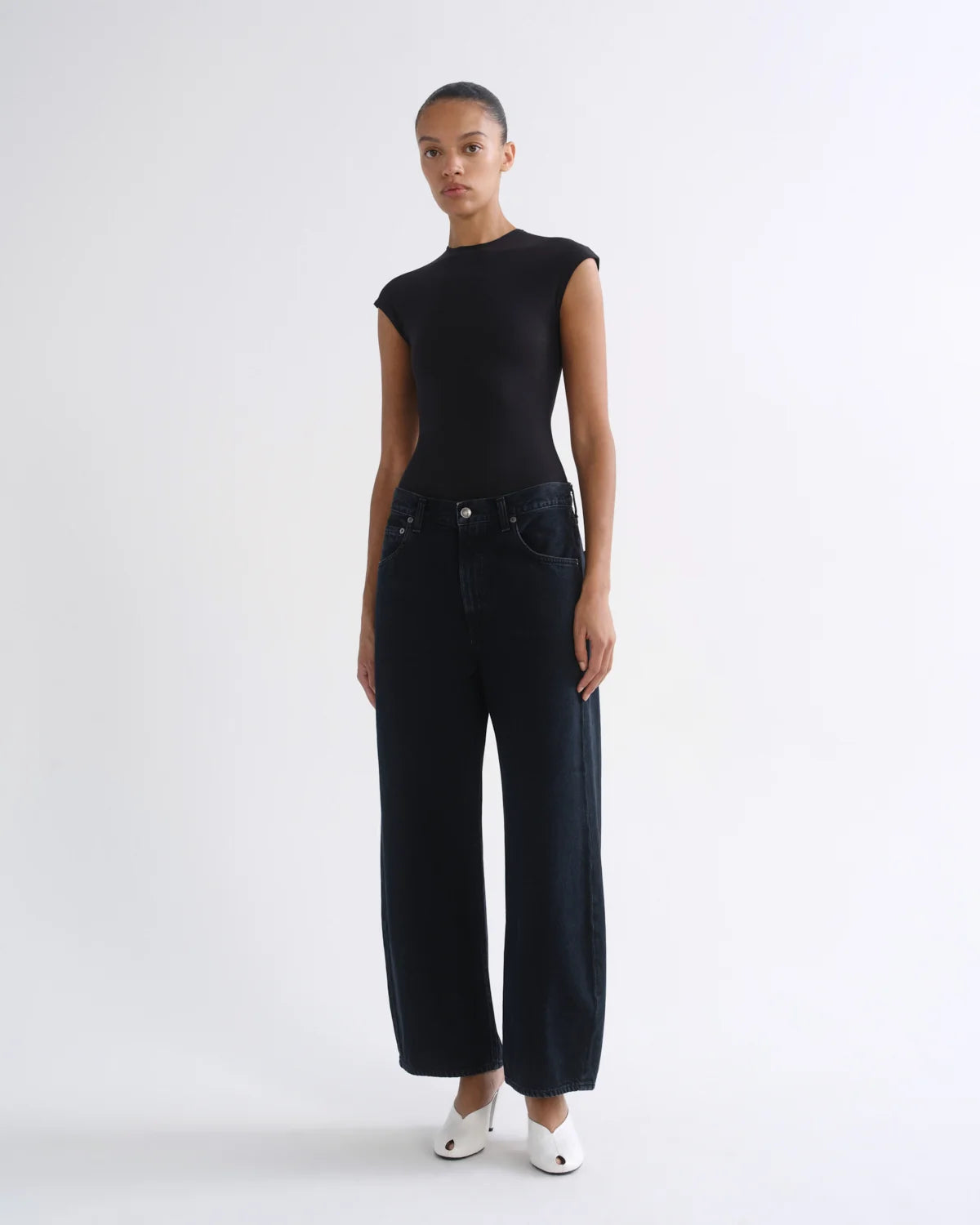 AGOLDE | Low Curve Crop Jean in Crushed