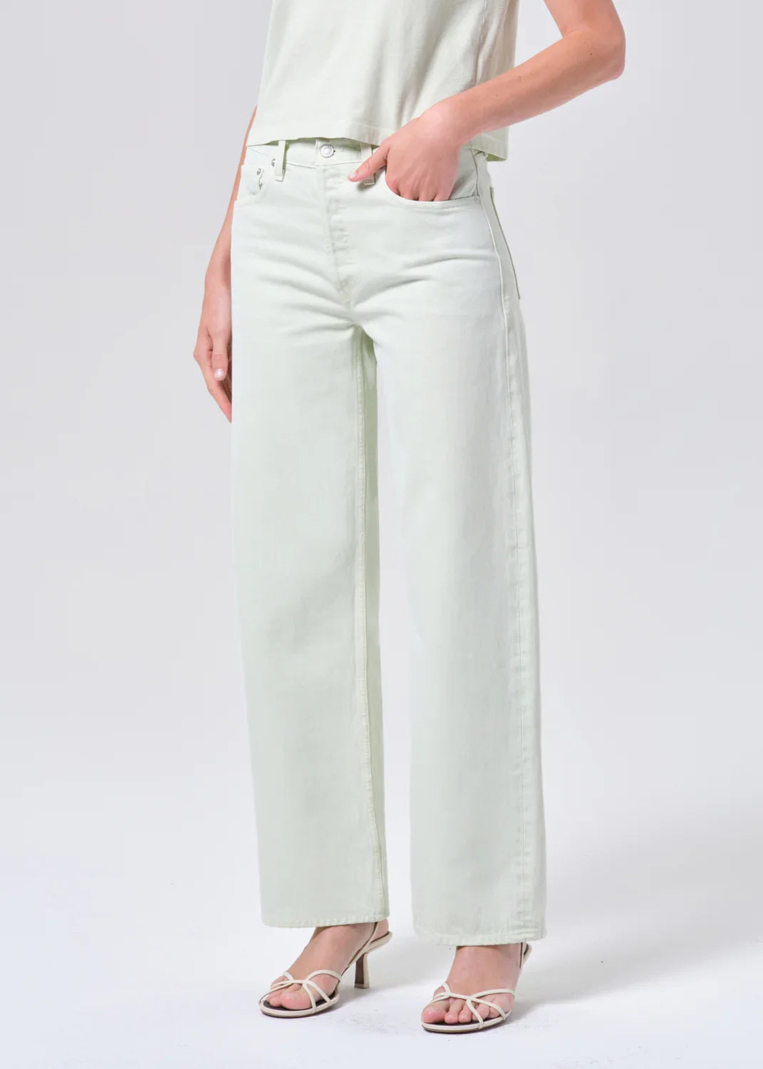 AGOLDE | Arc Jean in Mint Cream