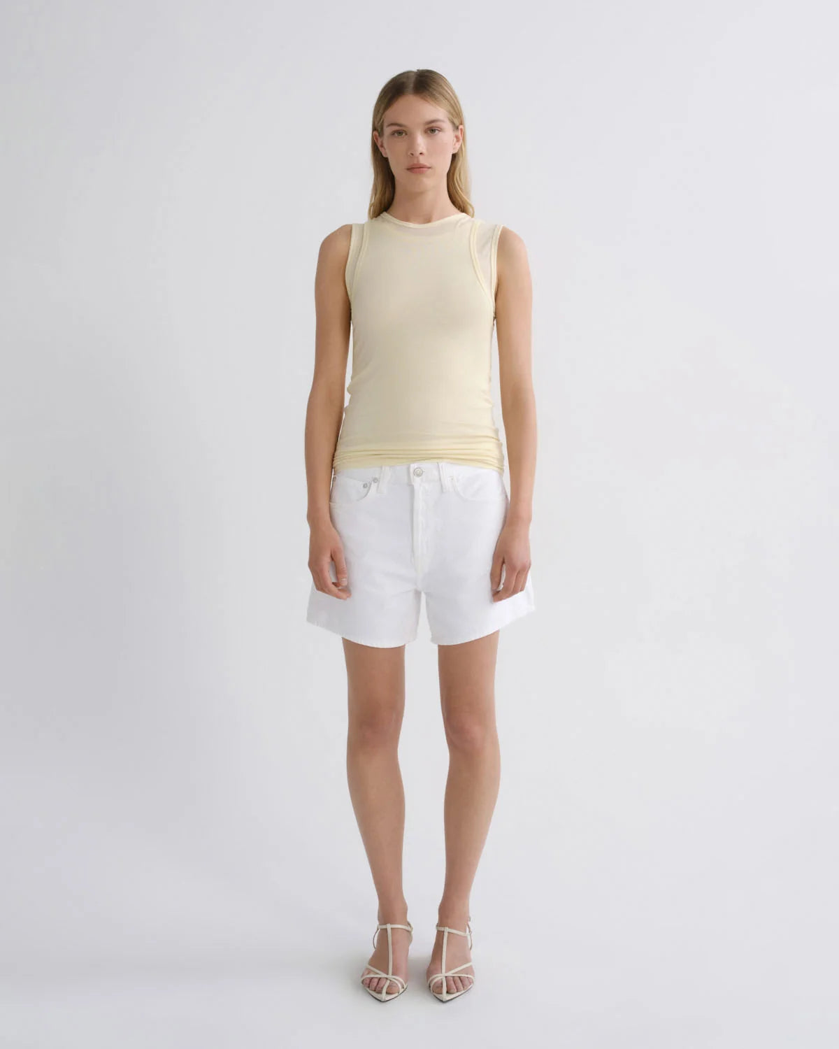 AGOLDE | Parker Long Short in Marshmallow