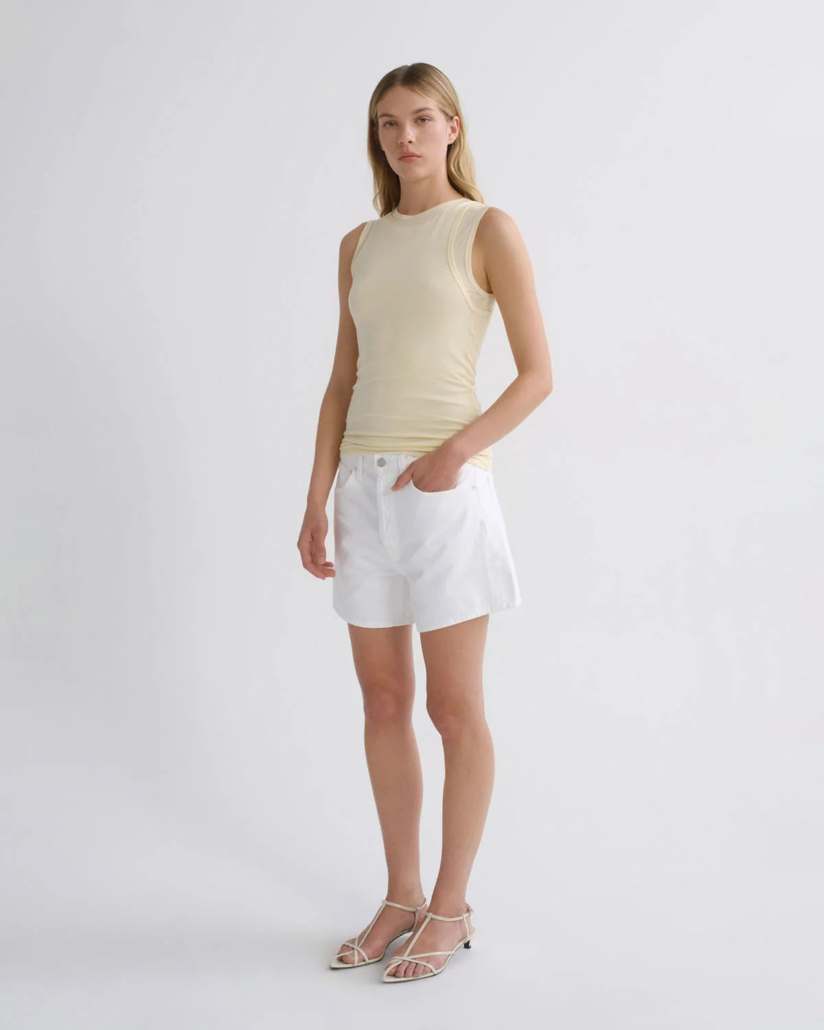 AGOLDE | Parker Long Short in Marshmallow