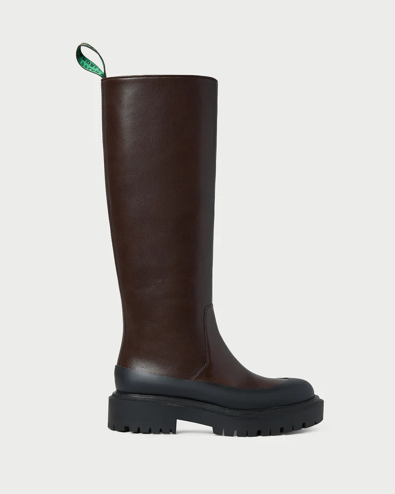 Loeffler Randall | Alba Brown Leather Lug Boot