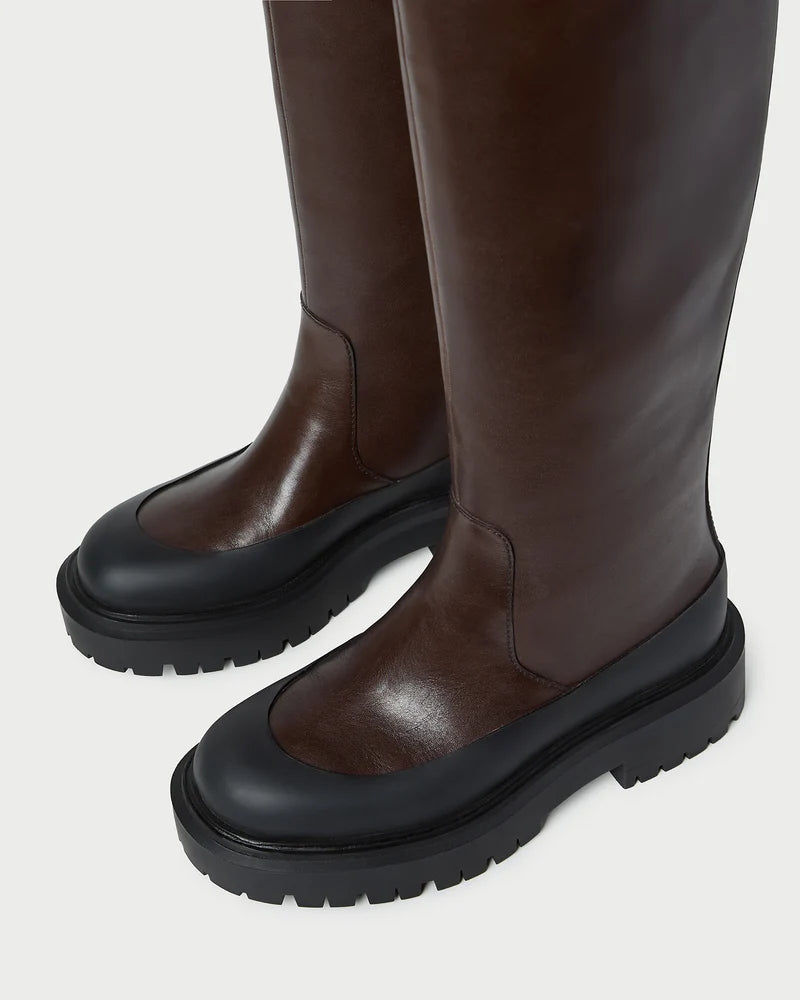 Loeffler Randall | Alba Brown Leather Lug Boot