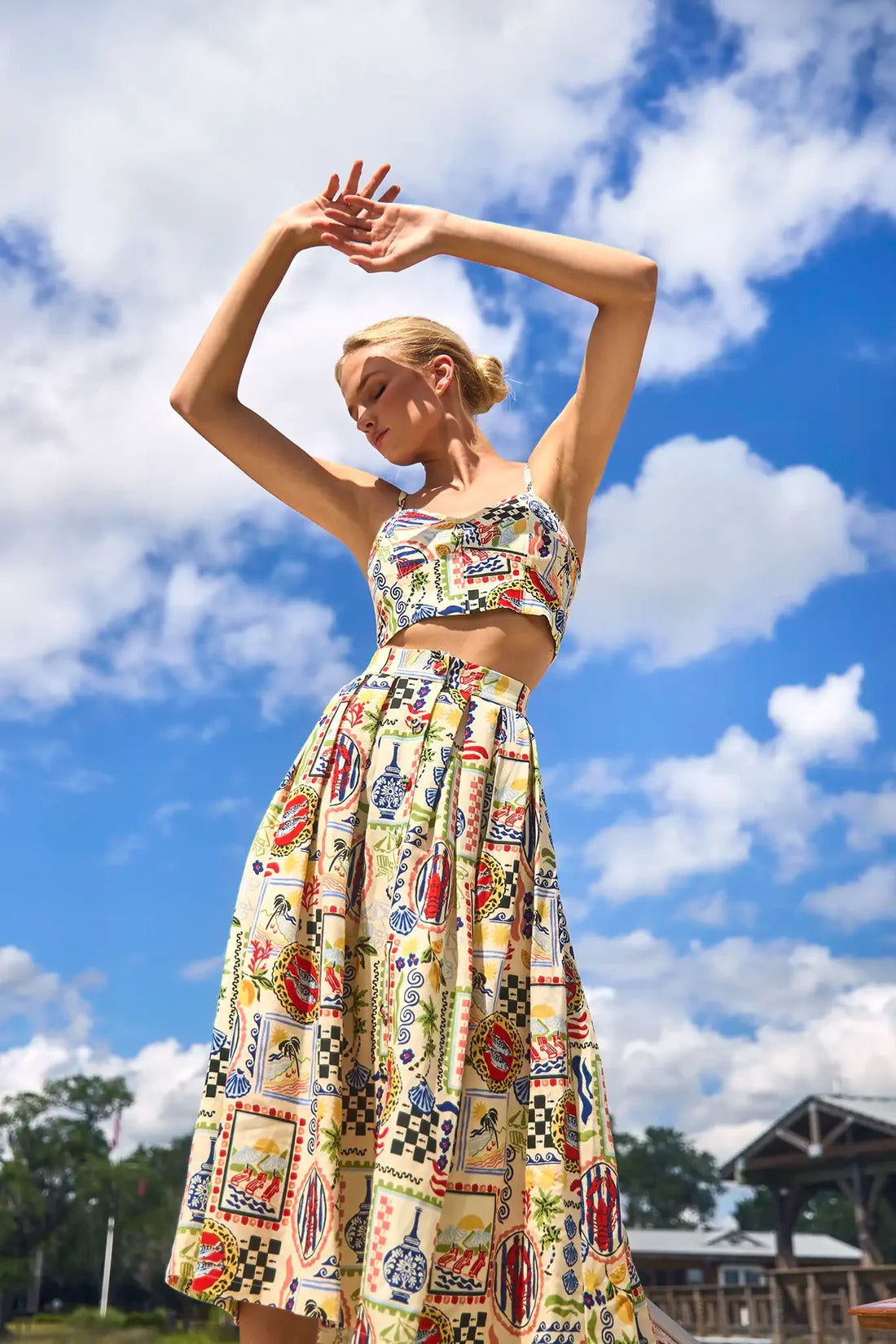 Hunter Bell | Eva Skirt in Coastal Print