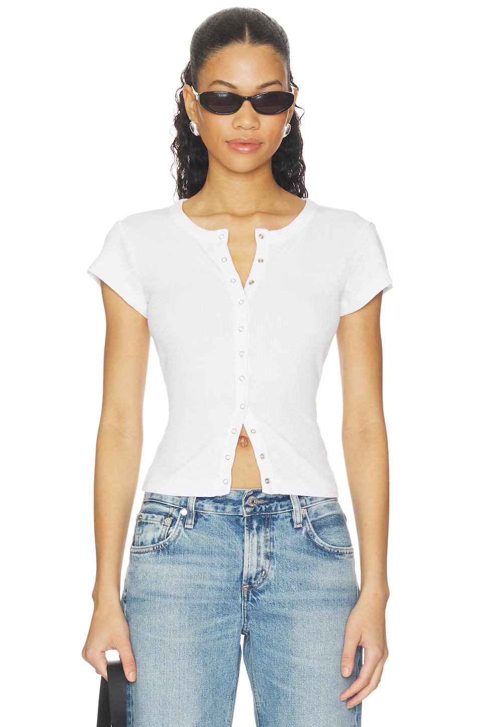 COH | Tabi Short Sleeve Cardigan in White