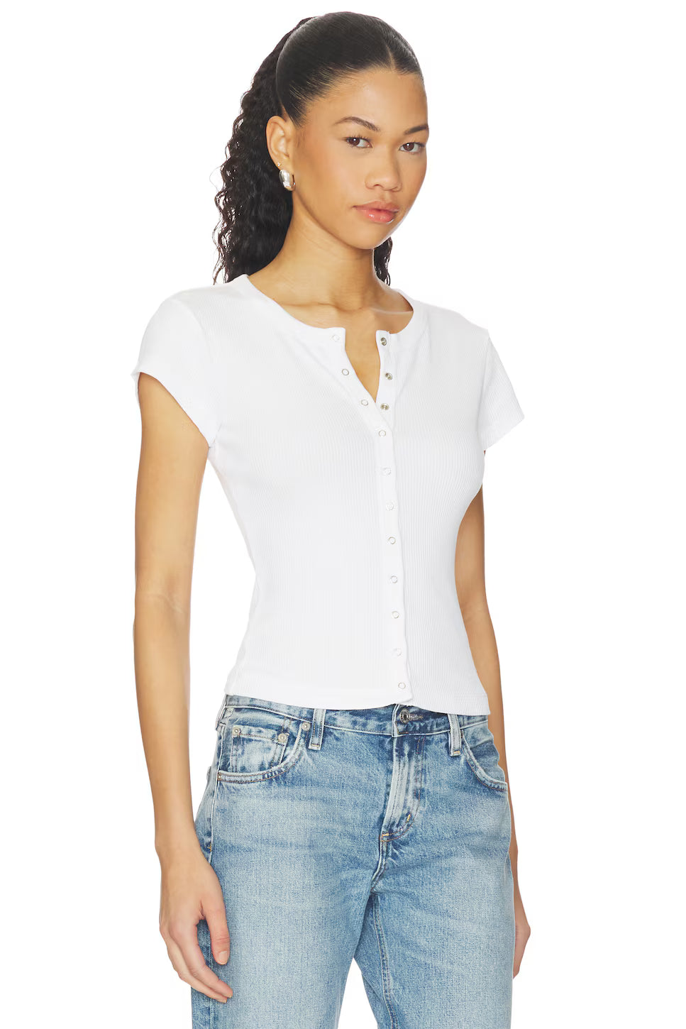 COH | Tabi Short Sleeve Cardigan in White