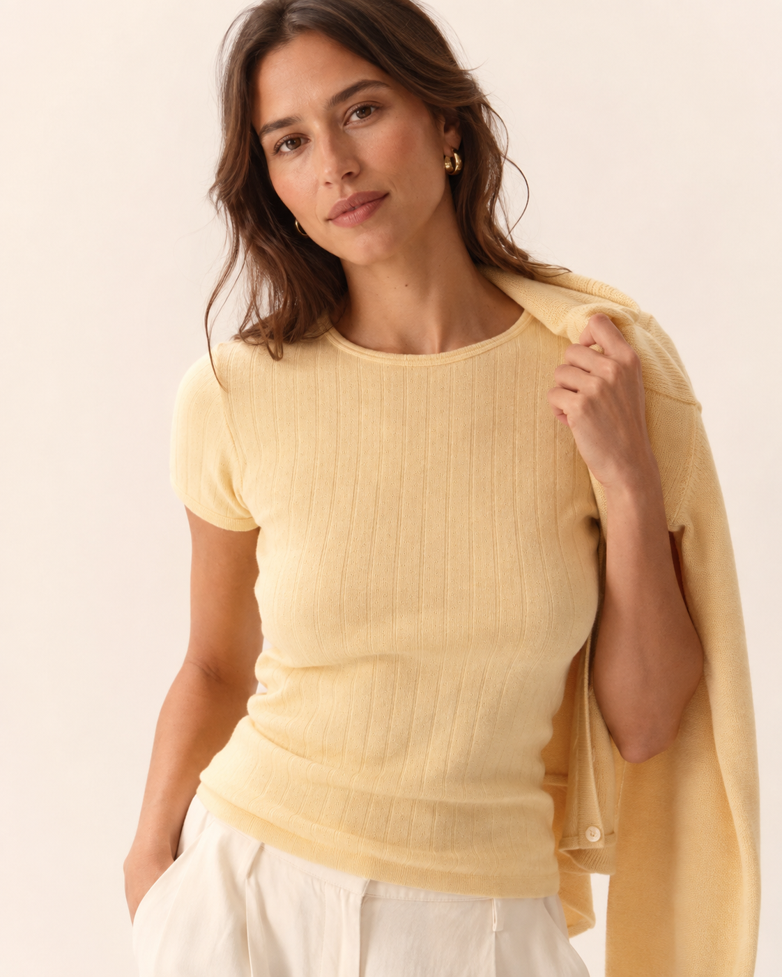 DONNI. | The Pointelle Baby Tee