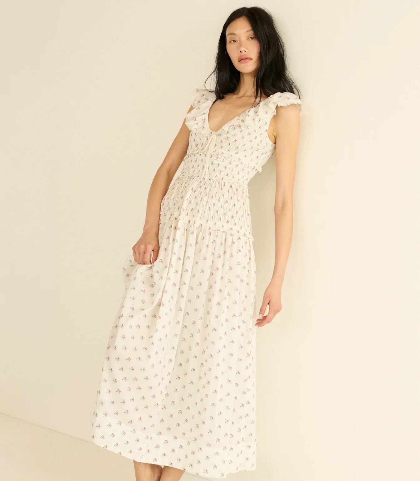 DÔEN | Sorina Dress in Petit Posy Calico