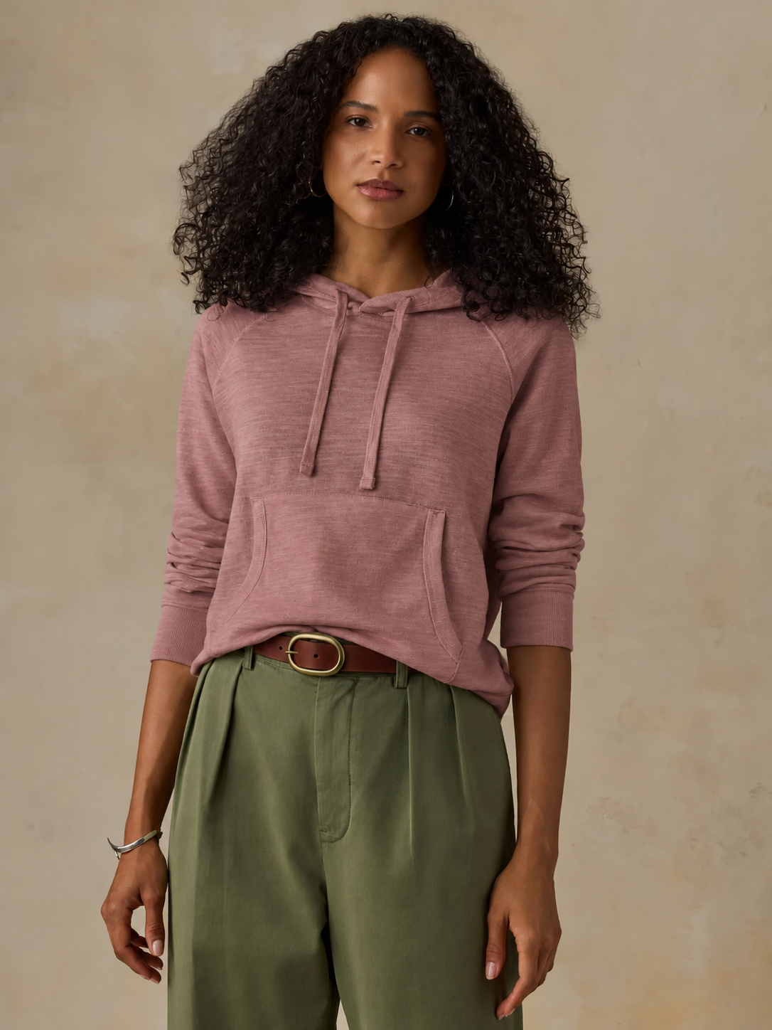 Faherty | Sunwashed Organic Hoodie in Nostalgia Rose