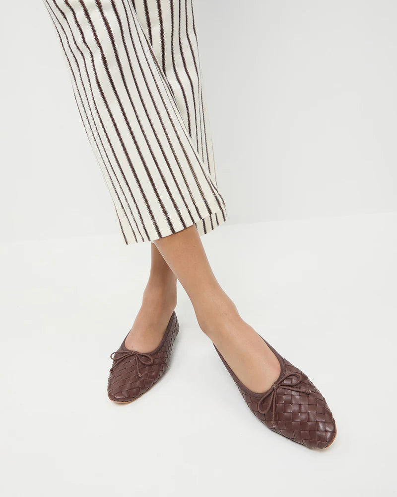 Loeffler Randall | Landry Chocolate Woven Ballet Flat