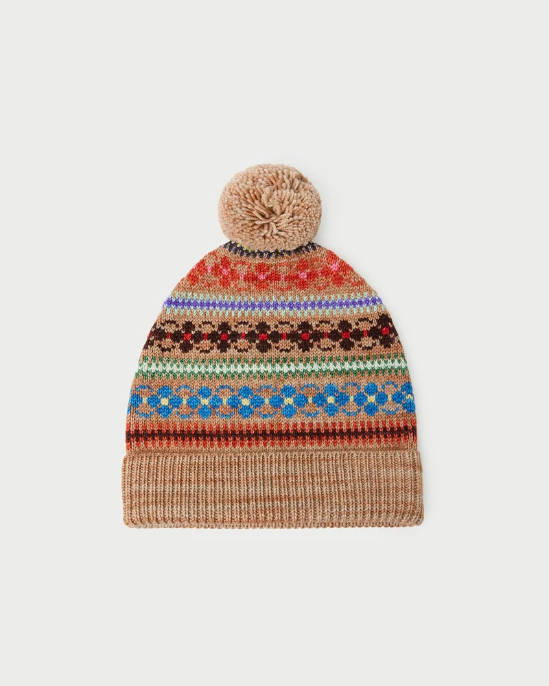 Loeffler Randall | Macelyn Camel Floral Intarsia Beanie