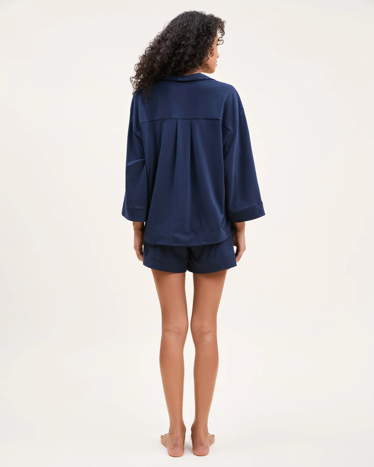 Petite Plume | The Olivia Pima Short Set in Navy